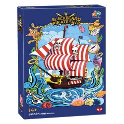 ZHEGAO 653007 TÀU CƯỚP BIỂN RÂU ĐEN bộ đồ chơi xếp lắp ráp ghép mô hình Pirates Of The Caribbean BLACKBEARD PIRATESHIP Cướp Biển Vùng Caribe 1036 khối