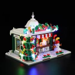 LUMIBRICKS FUNWHOLE F9055 9055 QUẦY BÁO GIÁNG SINH bộ đồ chơi xếp lắp ráp ghép mô hình Creator CHRISTMAS NEWSSTAND Sáng Tạo 718 khối