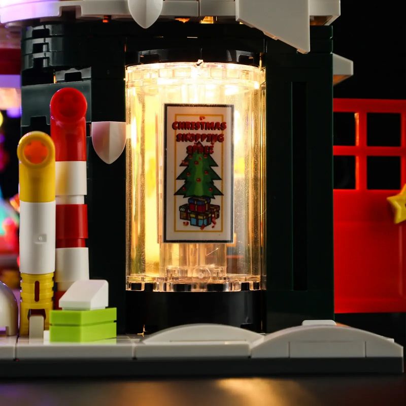 LUMIBRICKS FUNWHOLE F9055 9055 QUẦY BÁO GIÁNG SINH bộ đồ chơi xếp lắp ráp ghép mô hình Creator CHRISTMAS NEWSSTAND Sáng Tạo 718 khối