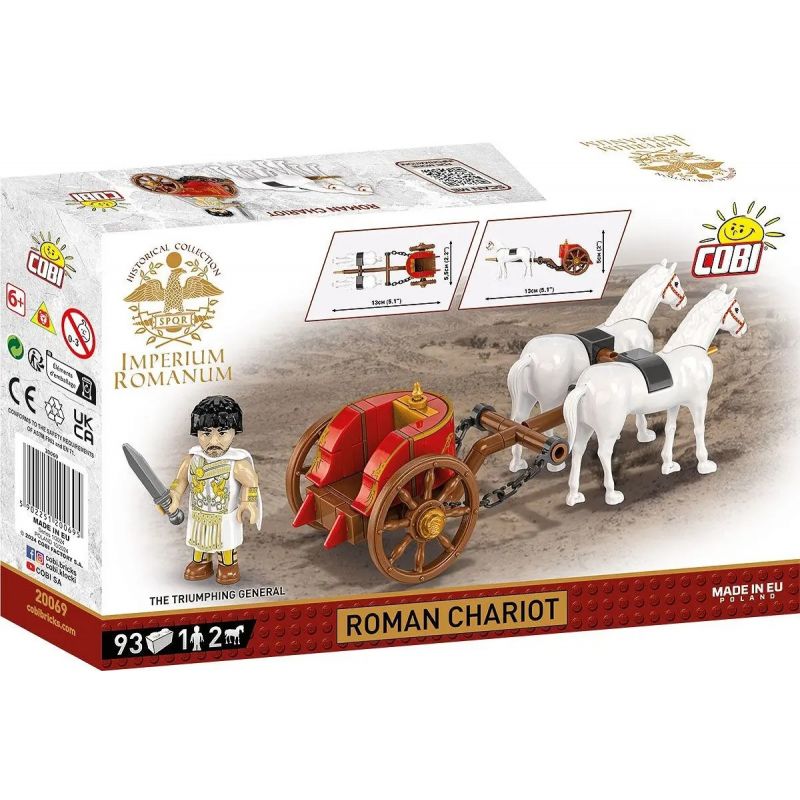 COBI 20069 CỖ XE LA MÃ bộ đồ chơi xếp lắp ráp ghép mô hình Historical ROMAN CHARIOT 93 khối