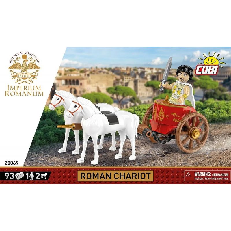 COBI 20069 CỖ XE LA MÃ bộ đồ chơi xếp lắp ráp ghép mô hình Historical ROMAN CHARIOT 93 khối
