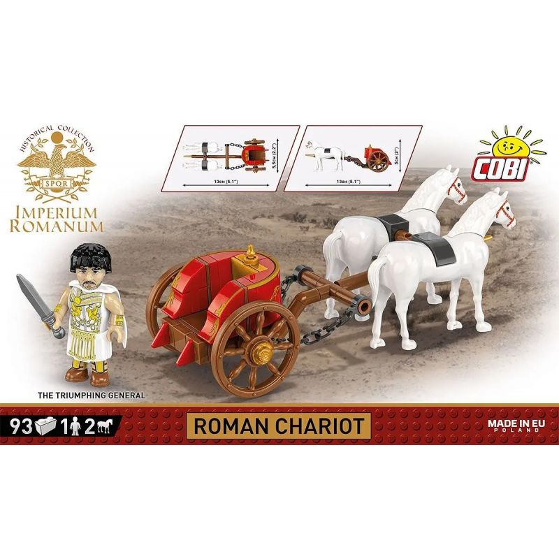 COBI 20069 CỖ XE LA MÃ bộ đồ chơi xếp lắp ráp ghép mô hình Historical ROMAN CHARIOT 93 khối