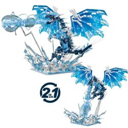 MorkModel 033021 Mork Model 033021 RỒNG BĂNG bộ đồ chơi xếp lắp ráp ghép mô hình ICE DRAGON 1786 khối
