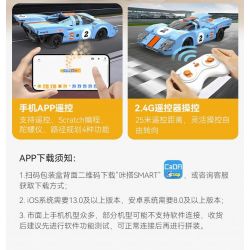 CADA DOUBLEE C51076 51076 BÃO XANH VÀ CAM 1:20 (PORSCHE 917K) tỷ lệ 1:20 bộ đồ chơi xếp lắp ráp ghép mô hình Speed Champions Racing Cars AZURE STORM Đua Xe Công Thức 266 khối