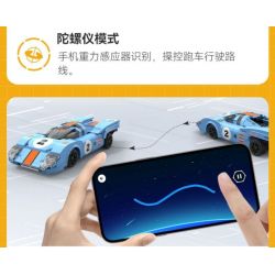 CADA DOUBLEE C51076 51076 BÃO XANH VÀ CAM 1:20 (PORSCHE 917K) tỷ lệ 1:20 bộ đồ chơi xếp lắp ráp ghép mô hình Speed Champions Racing Cars AZURE STORM Đua Xe Công Thức 266 khối