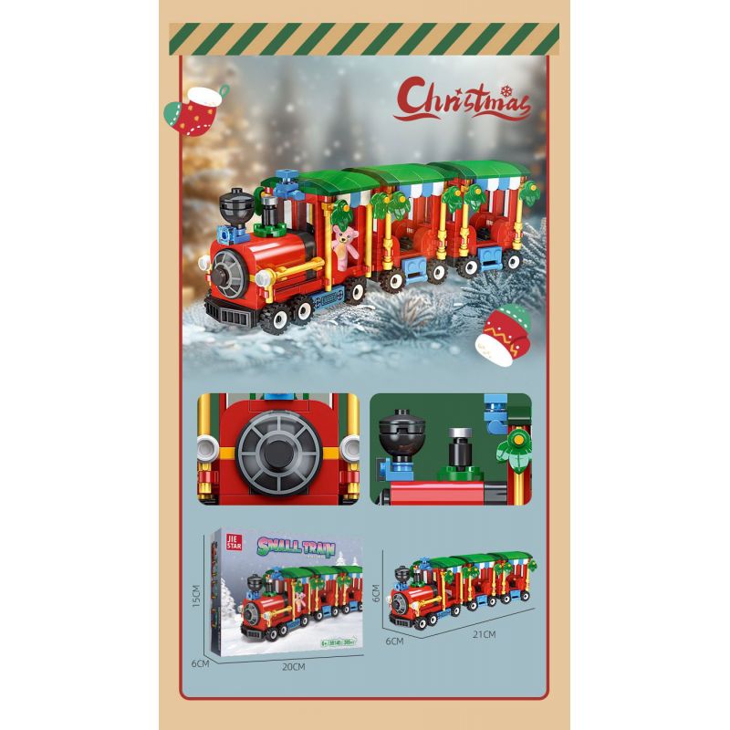 JIESTAR 59145 CHUYẾN TÀU GIÁNG SINH bộ đồ chơi xếp lắp ráp ghép mô hình Creator Sáng Tạo 385 khối