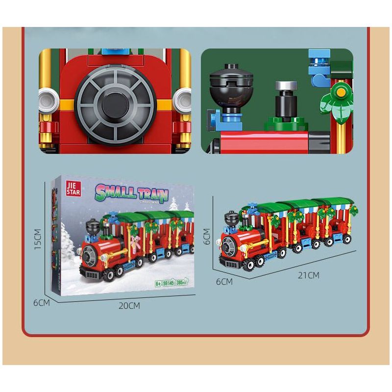 JIESTAR 59145 CHUYẾN TÀU GIÁNG SINH bộ đồ chơi xếp lắp ráp ghép mô hình Creator Sáng Tạo 385 khối