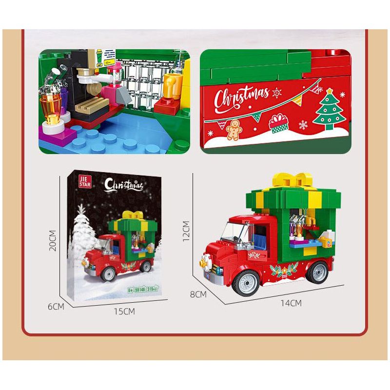 JIESTAR 59146 GIỎ QUÀ GIÁNG SINH bộ đồ chơi xếp lắp ráp ghép mô hình Creator Sáng Tạo 315 khối