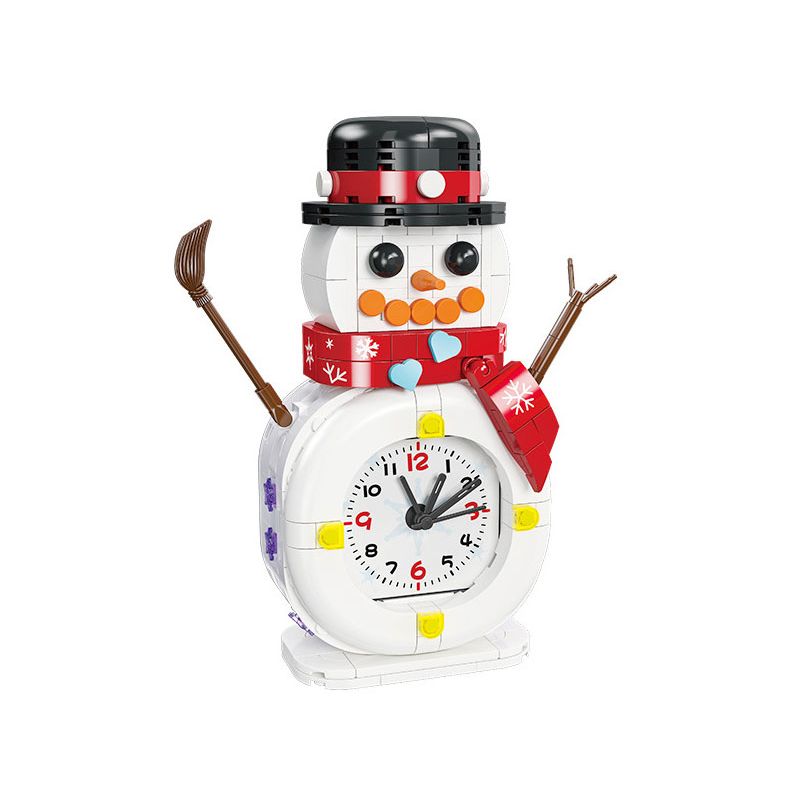 JIESTAR JJ9189 9189 non Lego ĐỒNG HỒ NGƯỜI TUYẾT bộ đồ chơi xếp lắp ráp ghép mô hình Creator SNOWMAN CLOCK Sáng Tạo 343 khối