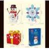 JIESTAR JJ9189 9189 ĐỒNG HỒ NGƯỜI TUYẾT bộ đồ chơi xếp lắp ráp ghép mô hình Creator SNOWMAN CLOCK Sáng Tạo 343 khối