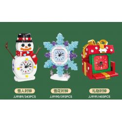 JIESTAR JJ9190 9190 ĐỒNG HỒ BÔNG TUYẾT bộ đồ chơi xếp lắp ráp ghép mô hình Creator SNOW CLOCK Sáng Tạo 392 khối