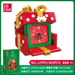 JIESTAR JJ9191 9191 ĐỒNG HỒ QUÀ TẶNG bộ đồ chơi xếp lắp ráp ghép mô hình Creator GIFT BOX CLOCK Sáng Tạo 403 khối