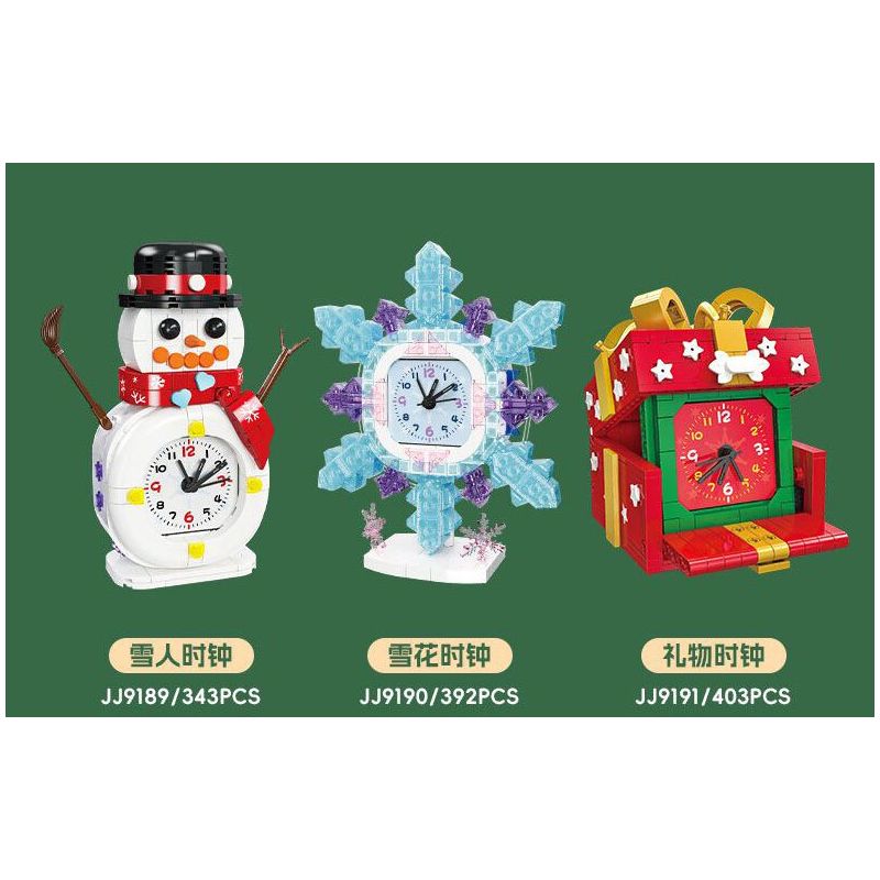 JIESTAR JJ9191 9191 ĐỒNG HỒ QUÀ TẶNG bộ đồ chơi xếp lắp ráp ghép mô hình Creator GIFT BOX CLOCK Sáng Tạo 403 khối