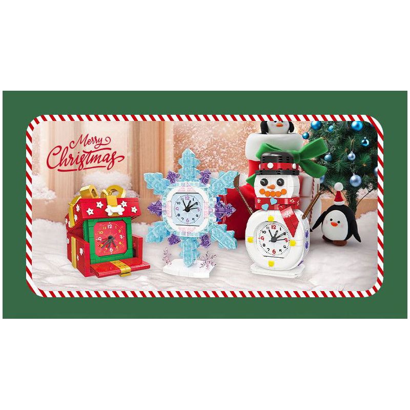 JIESTAR JJ9191 9191 ĐỒNG HỒ QUÀ TẶNG bộ đồ chơi xếp lắp ráp ghép mô hình Creator GIFT BOX CLOCK Sáng Tạo 403 khối