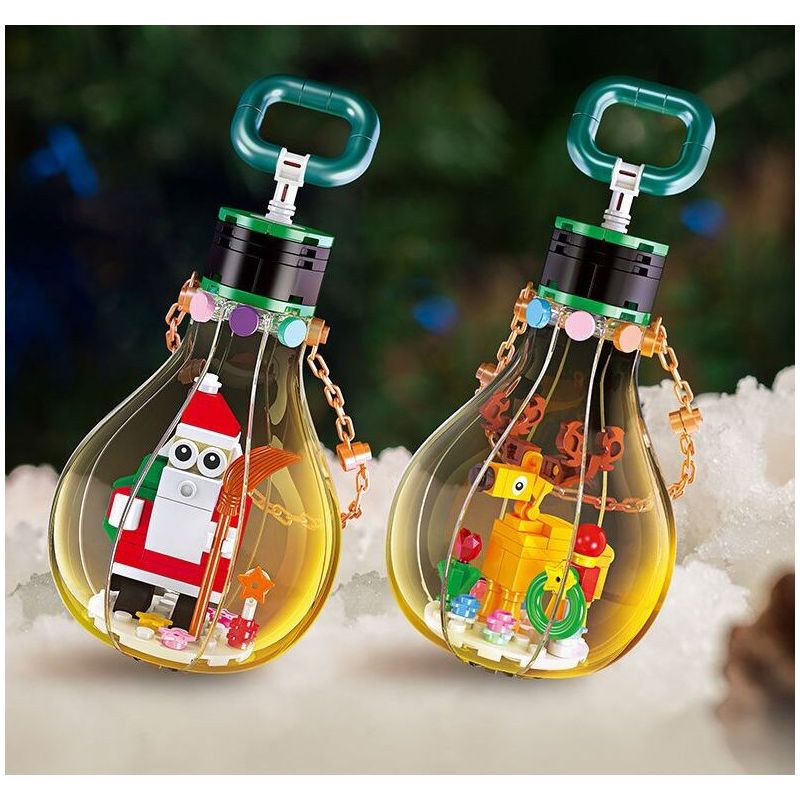 JIESTAR JJ9120 9120 BÓNG ĐÈN GIÁNG SINH CÂY THÔNG NOEL bộ đồ chơi xếp lắp ráp ghép mô hình Creator CHRISTMAS LIGHT CHRISTMAS TREES Sáng Tạo 122 khối