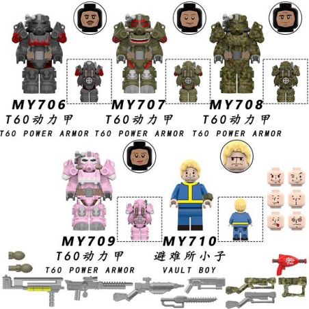 NONE MY706 MY707 MY708 MY709 MY710 FALLOUT 5 NHÂN VẬT NHỎ bộ đồ chơi xếp lắp ráp ghép mô hình Movie & Game Phim Và Trò Chơi