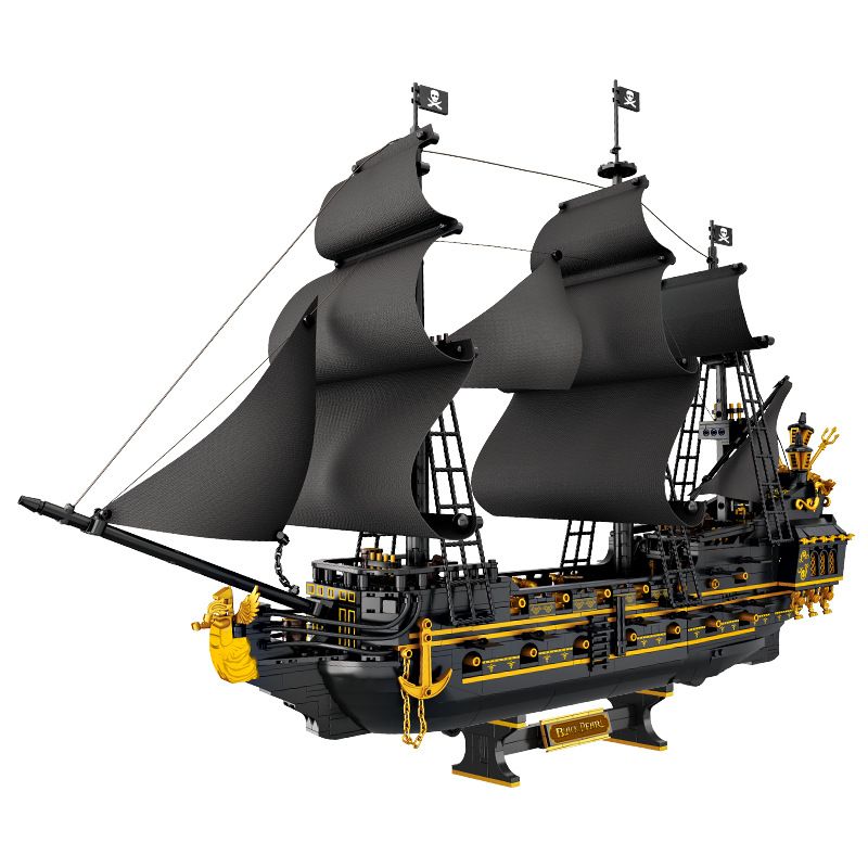 FORANGE FC6010 6010 non Lego TÀU CƯỚP BIỂN NGỌC TRAI ĐEN bộ đồ chơi xếp lắp ráp ghép mô hình Pirates Of The Caribbean BLACK PEAEL Cướp Biển Vùng Caribe 2076 khối