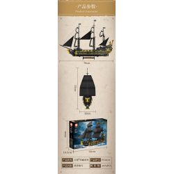 FORANGE FC6010 6010 TÀU CƯỚP BIỂN NGỌC TRAI ĐEN bộ đồ chơi xếp lắp ráp ghép mô hình Pirates Of The Caribbean BLACK PEAEL Cướp Biển Vùng Caribe 2076 khối