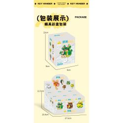 Bozhi 81143 MÓC TREO CHÌA KHÓA THÚ VỊ 6 CƯNG DỄ THƯƠNG HEDGEHOG BERRY CAPIBARA HAMSTER TUANTUAN WHITE BEAR NUOMI PENGUIN DUDE CORGI BEAN BAG bộ đồ chơi xếp lắp ráp ghép mô hình Gear FUN KEY HANGING Đồ Lắp Ghép 729 khối