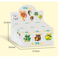 Bozhi 81143 MÓC TREO CHÌA KHÓA THÚ VỊ 6 CƯNG DỄ THƯƠNG HEDGEHOG BERRY CAPIBARA HAMSTER TUANTUAN WHITE BEAR NUOMI PENGUIN DUDE CORGI BEAN BAG bộ đồ chơi xếp lắp ráp ghép mô hình Gear FUN KEY HANGING Đồ Lắp Ghép 729 khối