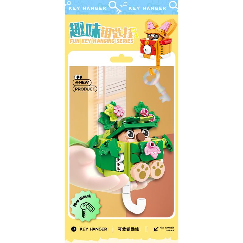 Bozhi 81143 MÓC TREO CHÌA KHÓA THÚ VỊ 6 CƯNG DỄ THƯƠNG HEDGEHOG BERRY CAPIBARA HAMSTER TUANTUAN WHITE BEAR NUOMI PENGUIN DUDE CORGI BEAN BAG bộ đồ chơi xếp lắp ráp ghép mô hình Gear FUN KEY HANGING Đồ Lắp Ghép 729 khối