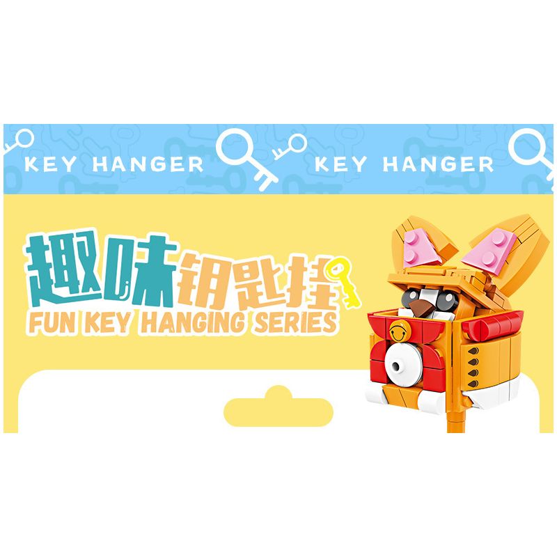 Bozhi 81143 MÓC TREO CHÌA KHÓA THÚ VỊ 6 CƯNG DỄ THƯƠNG HEDGEHOG BERRY CAPIBARA HAMSTER TUANTUAN WHITE BEAR NUOMI PENGUIN DUDE CORGI BEAN BAG bộ đồ chơi xếp lắp ráp ghép mô hình Gear FUN KEY HANGING Đồ Lắp Ghép 729 khối