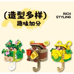 Bozhi 81143 MÓC TREO CHÌA KHÓA THÚ VỊ 6 CƯNG DỄ THƯƠNG HEDGEHOG BERRY CAPIBARA HAMSTER TUANTUAN WHITE BEAR NUOMI PENGUIN DUDE CORGI BEAN BAG bộ đồ chơi xếp lắp ráp ghép mô hình Gear FUN KEY HANGING Đồ Lắp Ghép 729 khối