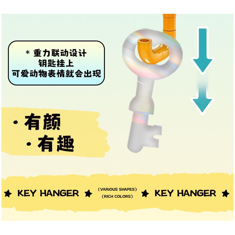 Bozhi 81143 MÓC TREO CHÌA KHÓA THÚ VỊ 6 CƯNG DỄ THƯƠNG HEDGEHOG BERRY CAPIBARA HAMSTER TUANTUAN WHITE BEAR NUOMI PENGUIN DUDE CORGI BEAN BAG bộ đồ chơi xếp lắp ráp ghép mô hình Gear FUN KEY HANGING Đồ Lắp Ghép 729 khối