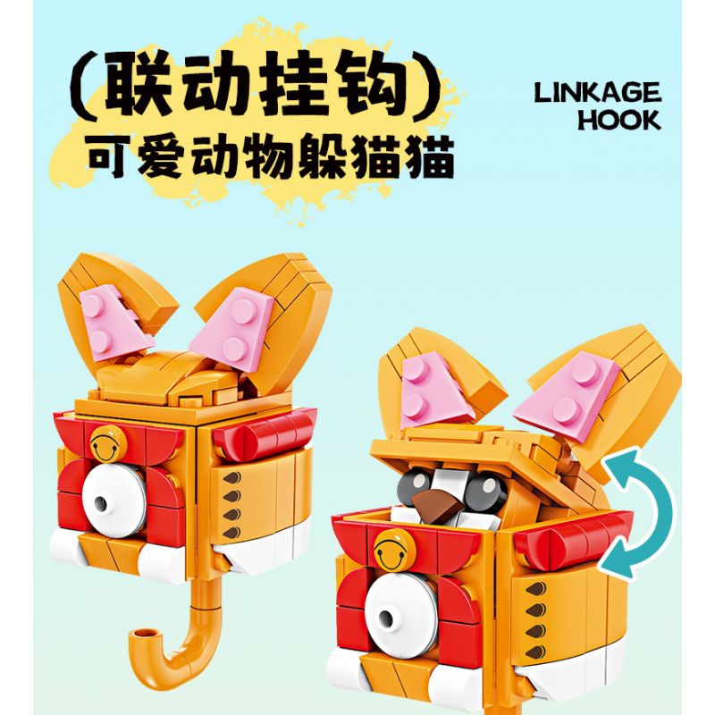 Bozhi 81143 MÓC TREO CHÌA KHÓA THÚ VỊ 6 CƯNG DỄ THƯƠNG HEDGEHOG BERRY CAPIBARA HAMSTER TUANTUAN WHITE BEAR NUOMI PENGUIN DUDE CORGI BEAN BAG bộ đồ chơi xếp lắp ráp ghép mô hình Gear FUN KEY HANGING Đồ Lắp Ghép 729 khối