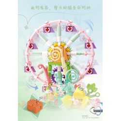 Bozhi 81138 HỘP NHẠC THIÊN ĐƯỜNG ĐẦY MÀU SẮC bộ đồ chơi xếp lắp ráp ghép mô hình FLOWER FERRIS WHEEL MUSIC BOX 364 khối