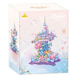 Bozhi 81137 HỘP NHẠC LÂU ĐÀI HOA bộ đồ chơi xếp lắp ráp ghép mô hình FLOWER CASTLE MUSIC BOX 328 khối