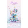 Bozhi 81137 HỘP NHẠC LÂU ĐÀI HOA bộ đồ chơi xếp lắp ráp ghép mô hình FLOWER CASTLE MUSIC BOX 328 khối