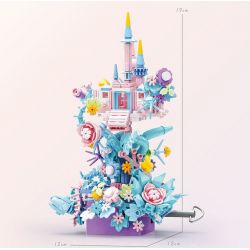 Bozhi 81137 HỘP NHẠC LÂU ĐÀI HOA bộ đồ chơi xếp lắp ráp ghép mô hình FLOWER CASTLE MUSIC BOX 328 khối