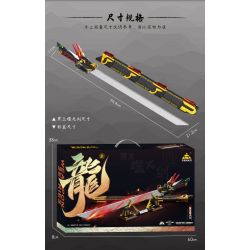 Bozhi 88047 THANH KIẾM ĂN RỒNG NGỌC ĐEN bộ đồ chơi xếp lắp ráp ghép mô hình WEAPON 998 khối