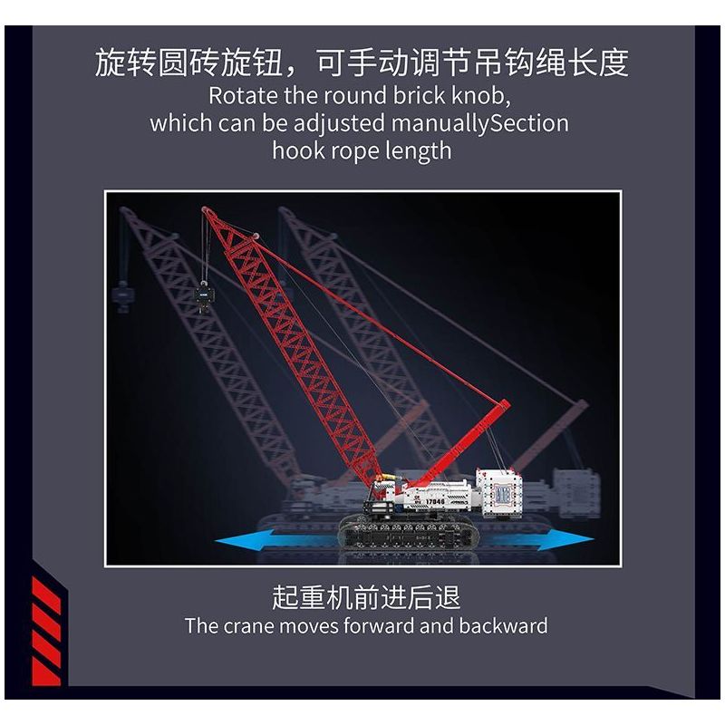 MouldKing 17046 Mould King 17046 CẦN CẨU BÁNH XÍCH WACKER 16000 bộ đồ chơi xếp lắp ráp ghép mô hình Technic WACKER 16000 CRAWER CRANE Kỹ Thuật Công Nghệ Cao Mô Hình Phương Tiện 4494 khối