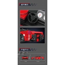 MouldKing 27075 Mould King 27075 LF RAFA (FERRARI RAFA) bộ đồ chơi xếp lắp ráp ghép mô hình Racers LAFERRARI Đua Tốc Độ 374 khối