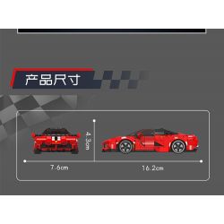 MouldKing 27075 Mould King 27075 LF RAFA (FERRARI RAFA) bộ đồ chơi xếp lắp ráp ghép mô hình Racers LAFERRARI Đua Tốc Độ 374 khối