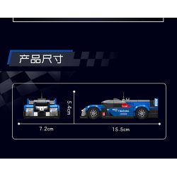 MouldKing 27074 Mould King 27074 XE ĐUA SỨC BỀN PEUGEOT 908RC bộ đồ chơi xếp lắp ráp ghép mô hình Racers Đua Tốc Độ 353 khối