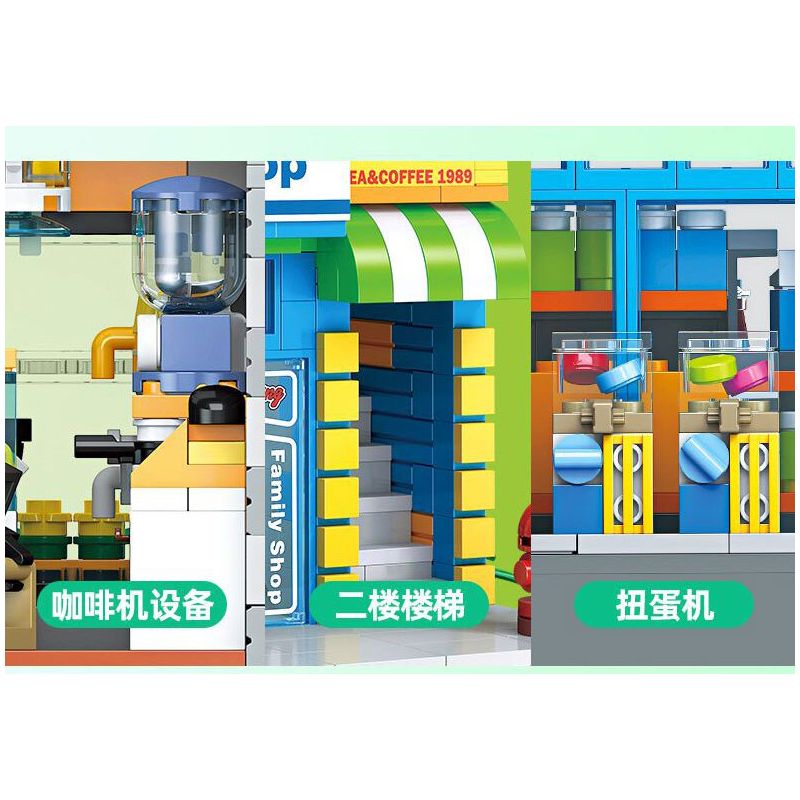 JIESTAR 89117 CỬA HÀNG TIỆN LỢI GIA ĐÌNH bộ đồ chơi xếp lắp ráp ghép mô hình Creator FAMILY SHOP Sáng Tạo 1310 khối JIESTAR 89117 CỬA HÀNG TIỆN LỢI GIA ĐÌNH bộ đồ chơi xếp lắp ráp ghép mô hình Creator FAMILY SHOP Sáng Tạo 1310 khối