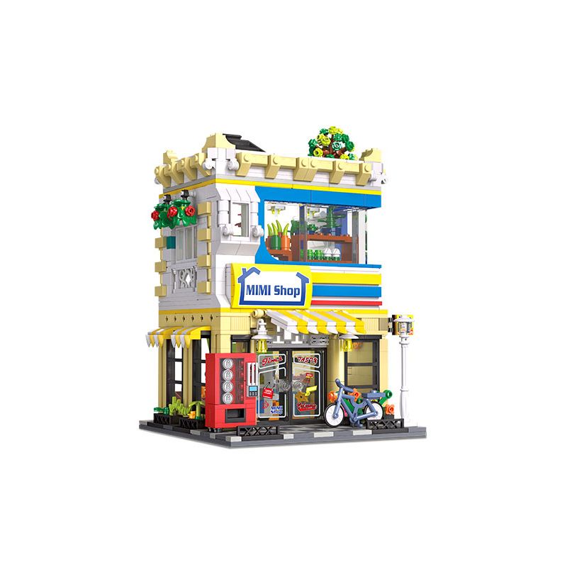 Lego JIESTAR 89116 Mini Shop Xếp hình lắp ráp ghép mô hình cửa hàng tiện lợi mini