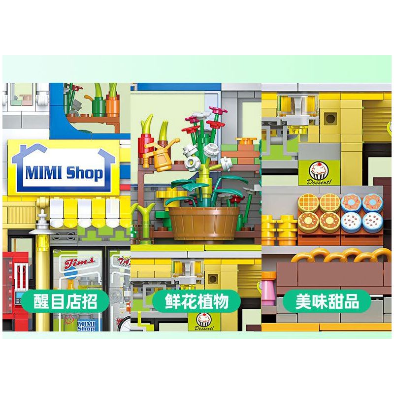 JIESTAR 89116 CỬA HÀNG TIỆN LỢI MINI bộ đồ chơi xếp lắp ráp ghép mô hình Creator MINI SHOP Sáng Tạo 1389 khối JIESTAR 89116 CỬA HÀNG TIỆN LỢI MINI bộ đồ chơi xếp lắp ráp ghép mô hình Creator MINI SHOP Sáng Tạo 1389 khối