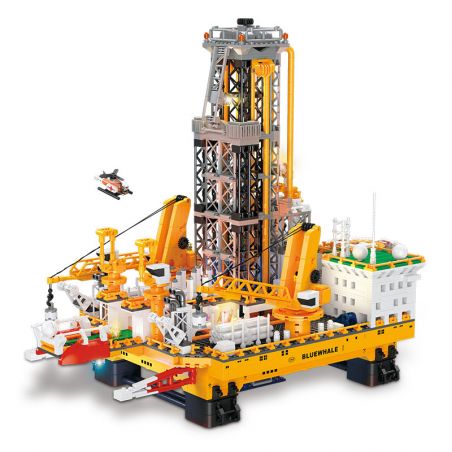JIESTAR JJ9135 9135 GIÀN KHOAN DẦU NGOÀI KHƠI bộ đồ chơi xếp lắp ráp ghép mô hình Creator BLUE WHALE I Sáng Tạo 3271 khối