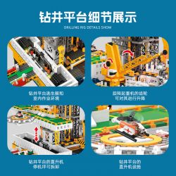 JIESTAR JJ9135 9135 GIÀN KHOAN DẦU NGOÀI KHƠI bộ đồ chơi xếp lắp ráp ghép mô hình Creator BLUE WHALE I Sáng Tạo 3271 khối