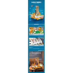 JIESTAR JJ9135 9135 GIÀN KHOAN DẦU NGOÀI KHƠI bộ đồ chơi xếp lắp ráp ghép mô hình Creator BLUE WHALE I Sáng Tạo 3271 khối