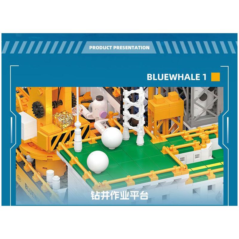JIESTAR JJ9135 9135 GIÀN KHOAN DẦU NGOÀI KHƠI bộ đồ chơi xếp lắp ráp ghép mô hình Creator BLUE WHALE I Sáng Tạo 3271 khối