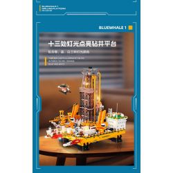 JIESTAR JJ9135 9135 GIÀN KHOAN DẦU NGOÀI KHƠI bộ đồ chơi xếp lắp ráp ghép mô hình Creator BLUE WHALE I Sáng Tạo 3271 khối