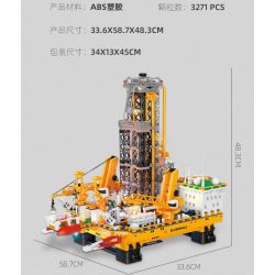 JIESTAR JJ9135 9135 GIÀN KHOAN DẦU NGOÀI KHƠI bộ đồ chơi xếp lắp ráp ghép mô hình Creator BLUE WHALE I Sáng Tạo 3271 khối