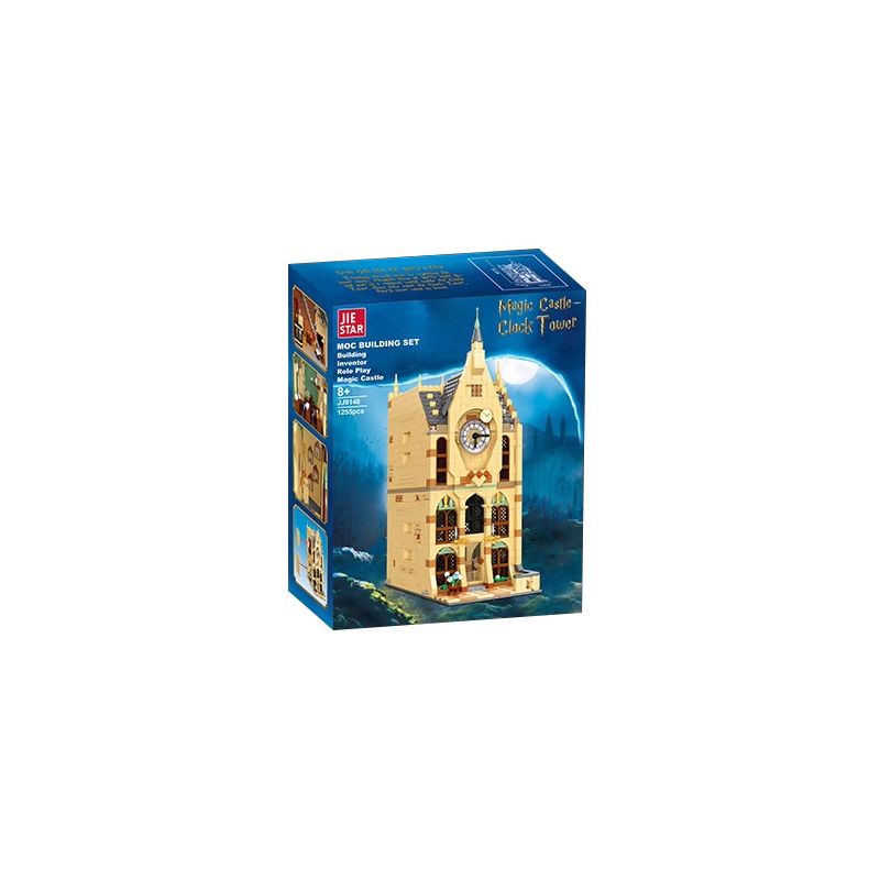 JIESTAR JJ9148 9148 LÂU ĐÀI PHÉP THUẬT THÁP CHUÔNG bộ đồ chơi xếp lắp ráp ghép mô hình Harry Potter MAGIC CASTLE Chú Bé Phù Thủy 1255 khối