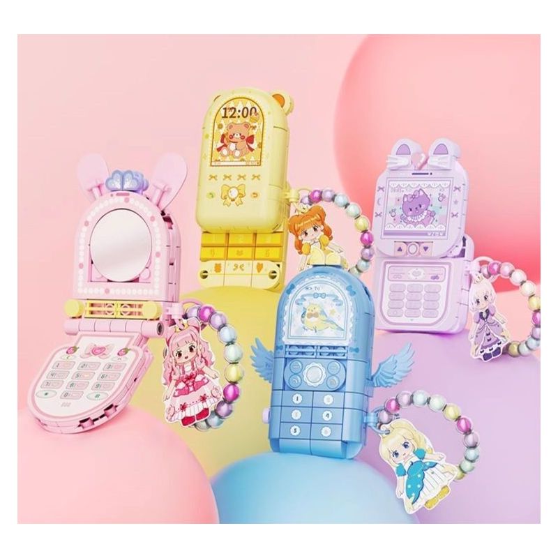 WEKKI 519012 CÔNG CHÚA TRONG MƠ ĐIỆN THOẠI DI ĐỘNG STAR DREAM PRINCESS NHỎ MÀU XANH MA THUẬT bộ đồ chơi xếp lắp ráp ghép mô hình Girl Con Gái