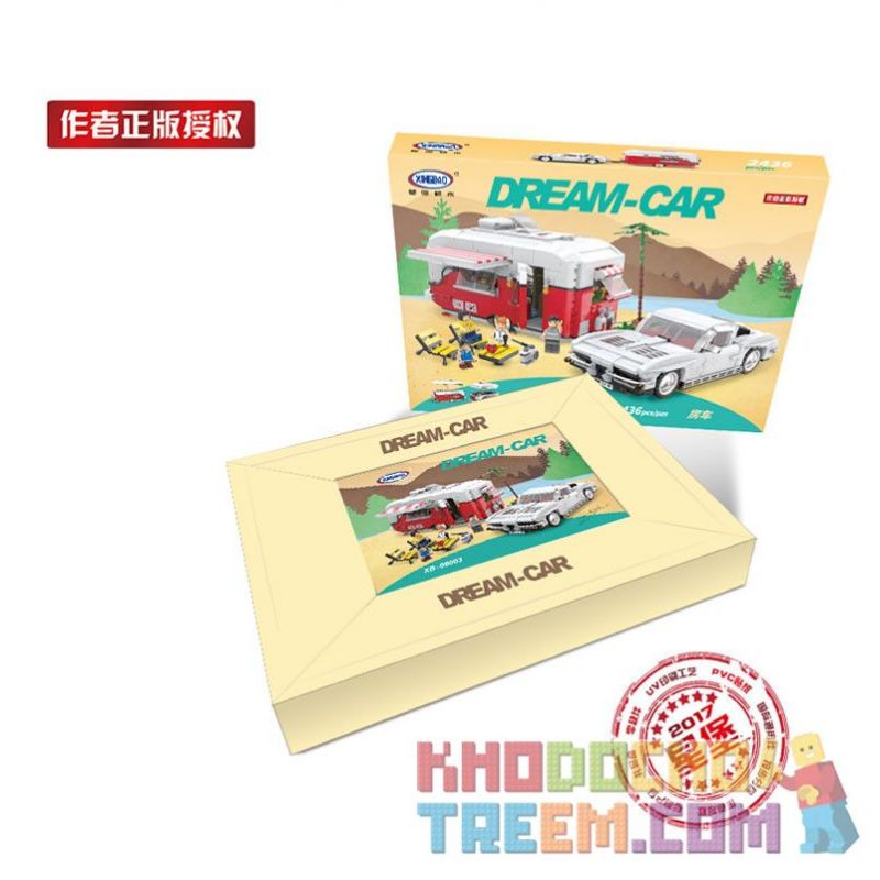 REBRICKABLE MOC-22102 22102 MOC22102 XINGBAO XB-08003 08003 XB08003 non  Ô TÔ CẮM TRẠI bộ đồ chơi xếp lắp ráp ghép mô hình Creator CAMPER Sáng Tạo 2436 khối